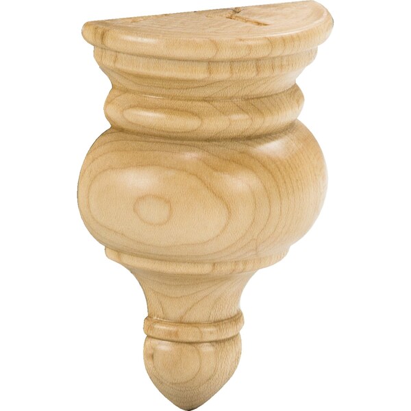 2-1/4 Wx1-1/8Dx11-1/4H Alder Transition Finial